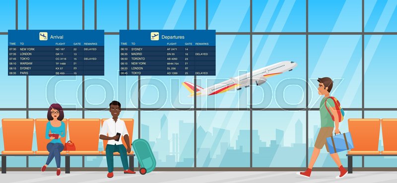Airport Waiting Room Departure Lounge Stock Vector Colourbox 800x369 Airport Waiting Room Departure Lounge Stock Vector Colourbox