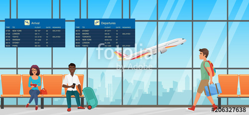 Airport Waiting Room Departure Lounge With Chairs, Information 500x231 Airport Waiting Room Departure Lounge With Chairs, Information