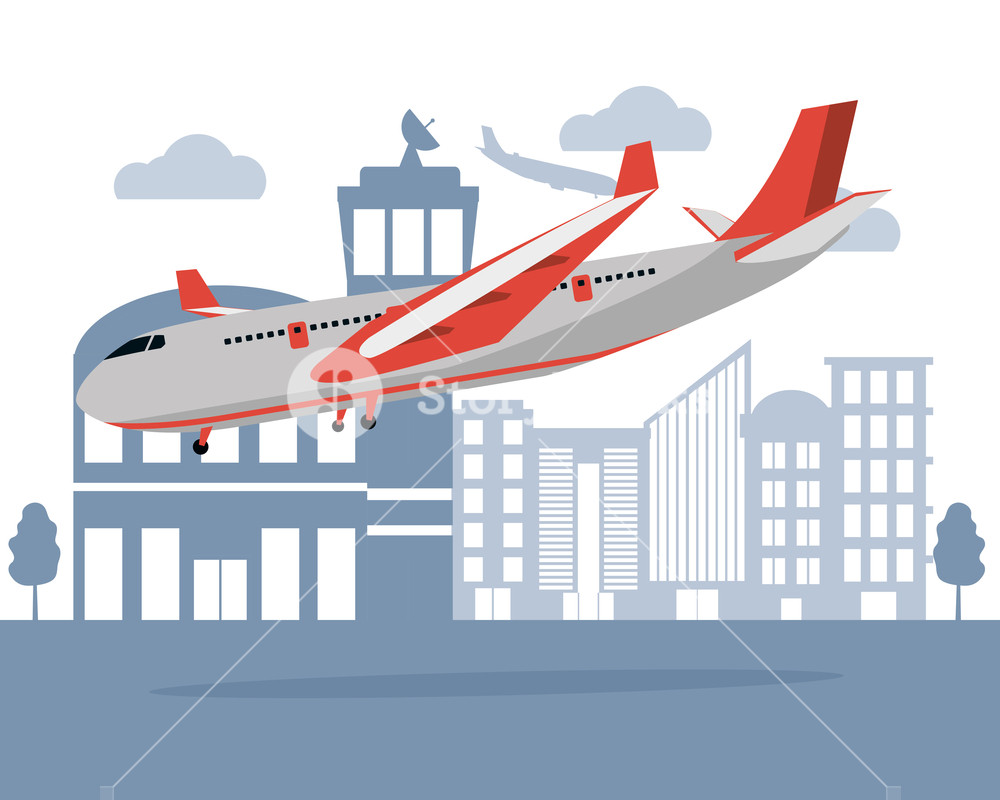 Traveling And Transport Airplane In Front Airport Landscape 1000x800 Traveling And Transport Airplane In Front Airport Landscape