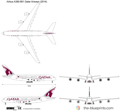 400x368 Airbus Qatar Airways Vector Drawing