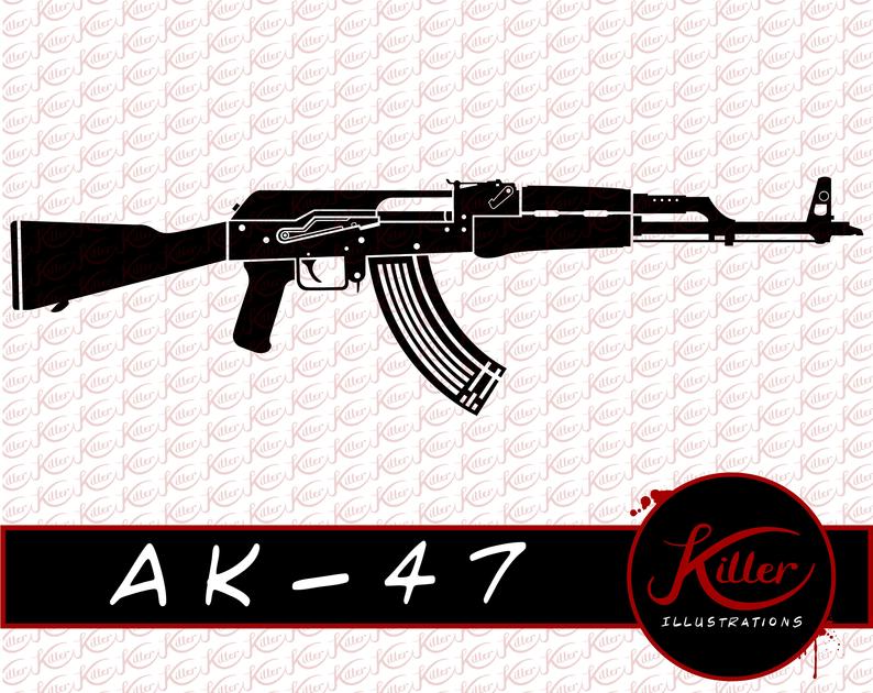 Ak Gun Vector Rifle Clip Art Firearm Etsy 794x630 Ak Gun Vector Rifle Clip Art Firearm Etsy