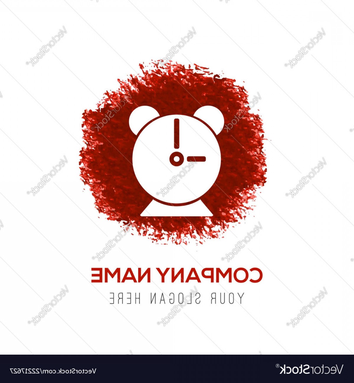 1200x1296 Alarm Clock Icon Red Watercolor Circle Splash Vector Studiogrfx