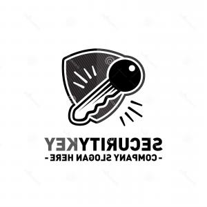 300x300 Shield Secure With Key And Alarm Light Vector Illustration Design