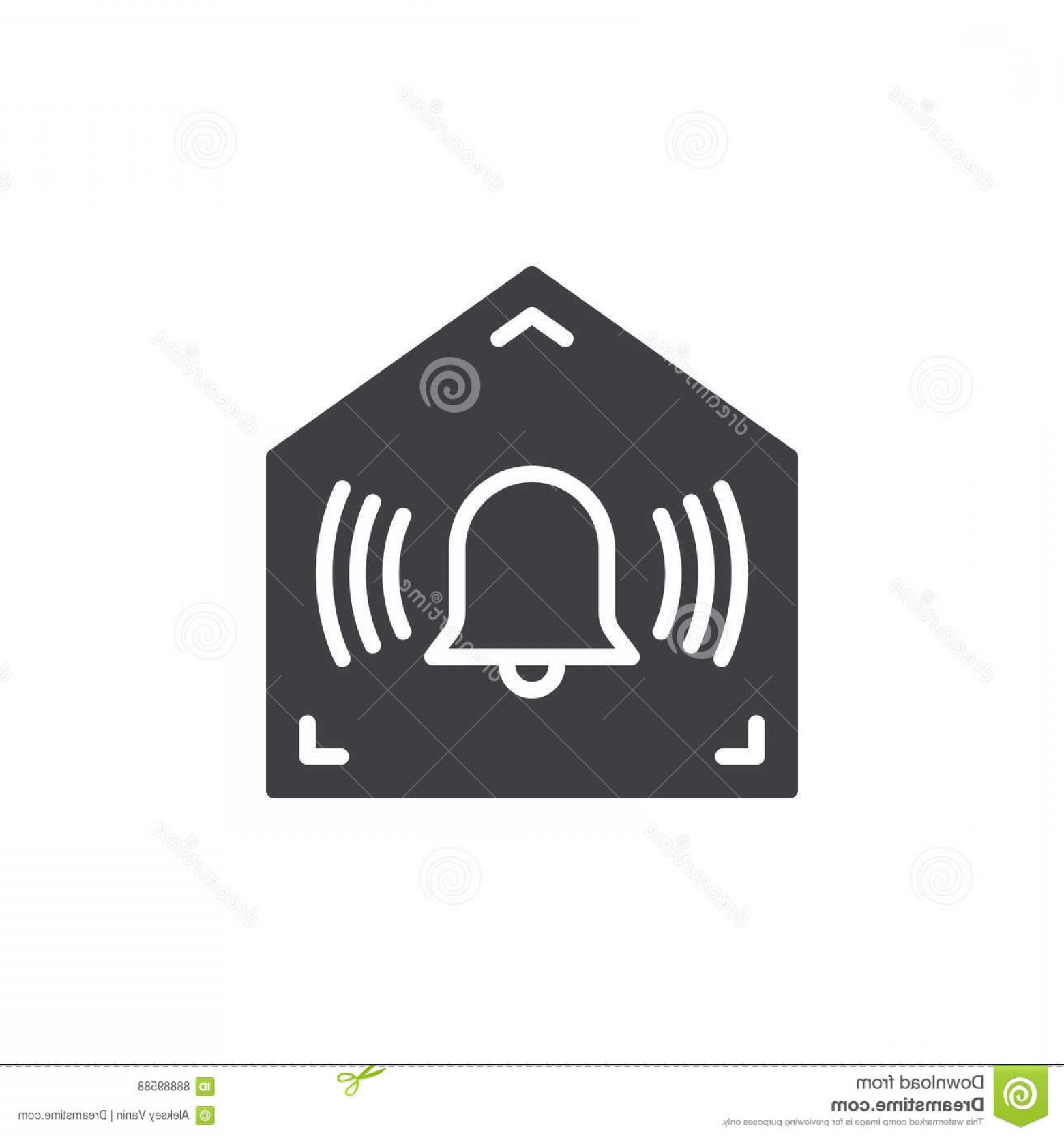 1560x1668 Stock Illustration Home Secured Alarm System Icon Vector Filled