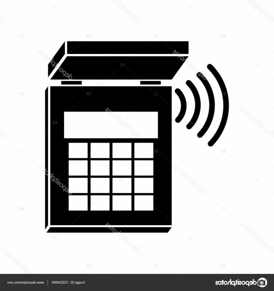 1155x1228 Stock Illustration Silhouette Security System Alarm Icon Savoyuptown