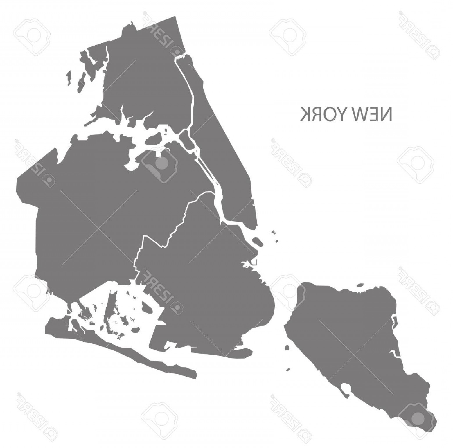 1560x1543 New York City Map Vector Catamart
