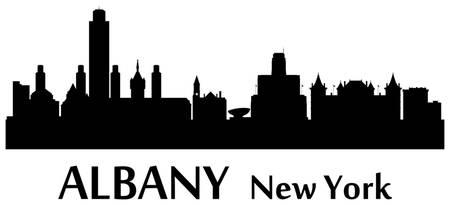 450x205 Stunning Albany Skyline Vector Digital Artwork For Sale On Fine