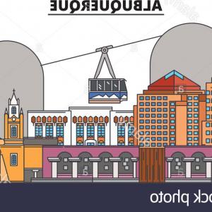 300x300 Albuquerque United States Flat Landmarks Vector Illustration