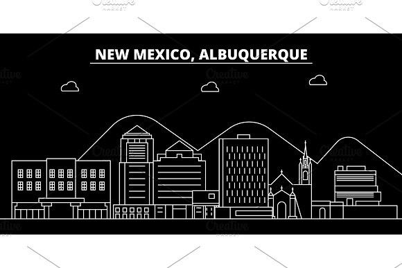 580x387 Albuquerque Silhouette Skyline Usa