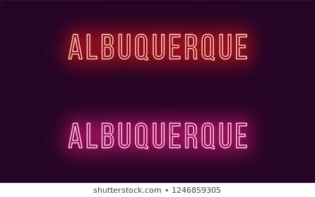 446x280 Neon Name Of Albuquerque City In Usa Vector Text Of Albuquerque