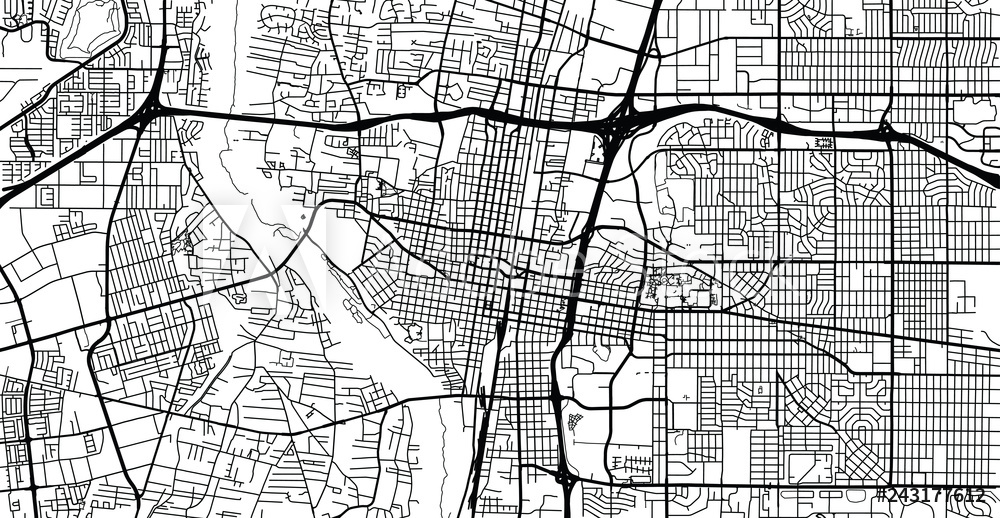 1000x518 Photo Art Print Urban Vector City Map Of Albuquerque, New Mexico