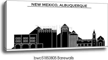 453x252 Usa, New Mex Albuquerque Architecture Vector City Skyline