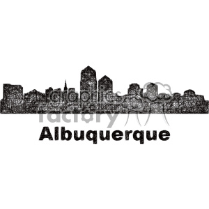 300x300 Black And White City Skyline Vector Clipart Usa Albuquerque