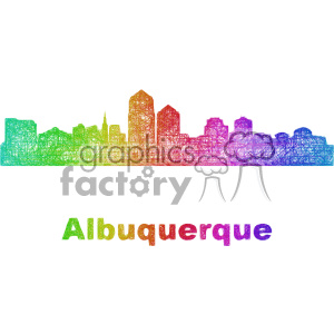 300x300 City Skyline Vector Clipart Usa Albuquerque Royalty Free Gif