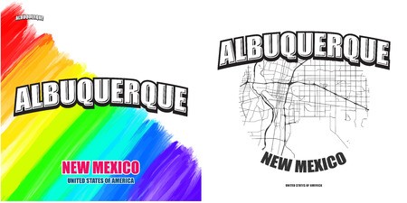 450x225 Albuquerque, New Mex Logo Design Two In One Vector Arts Big