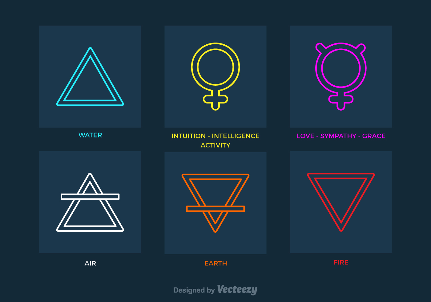 1400x980 Alchemy Symbols Free Vector Art