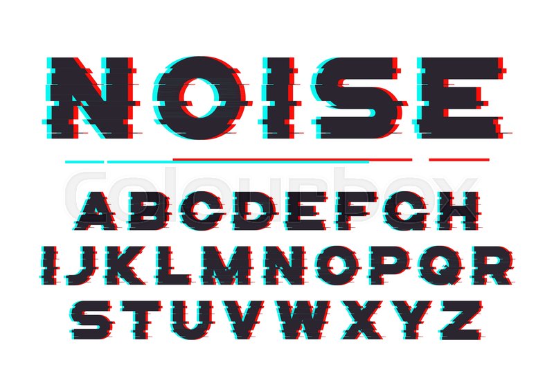 800x566 Decorative Bold Font With Digital Stock Vector Colourbox