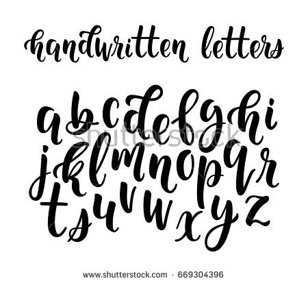 450x413 Lowercase Handwritten Letters Vector Alphabet Download Free