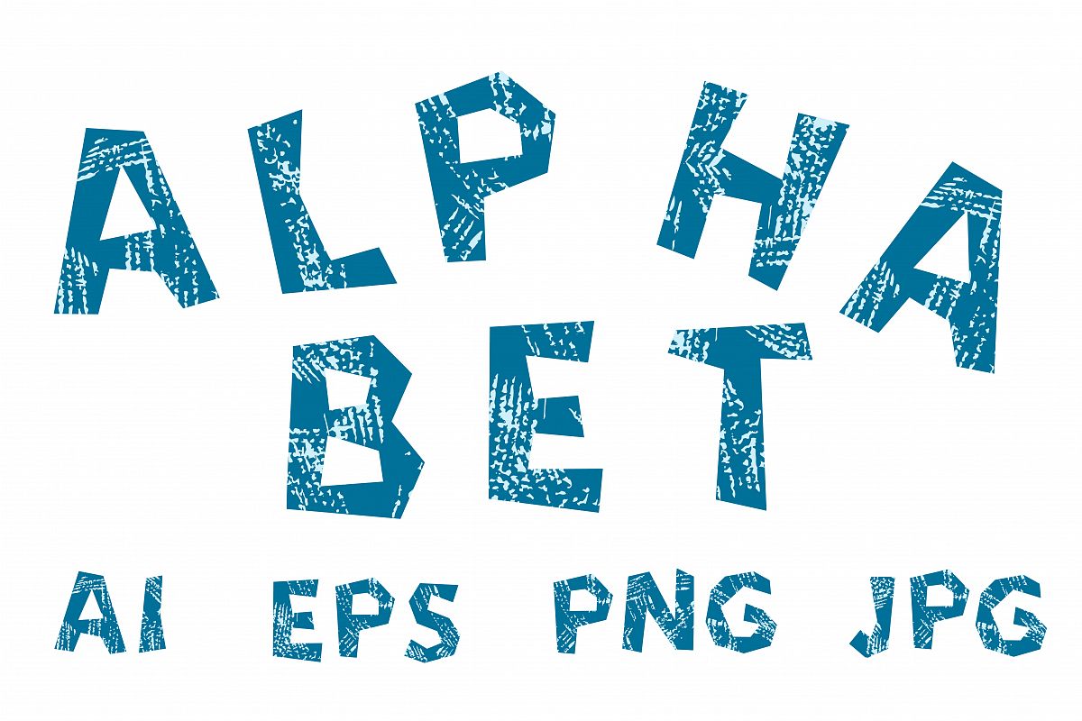 1200x800 Vector Alphabet, A To Z Letters, Grunge Texture