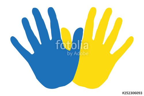 500x334 Manos De Color Azul Y Amarillo En Apoyo Al Sindrome De Down