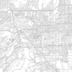 236x236 Amarillo, Texas, Usa, Bright Outlined Vector Map Maps Vector