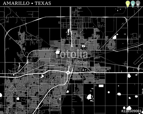 500x399 Simple Map Of Amarillo, Texas Stock Image And Royalty Free Vector