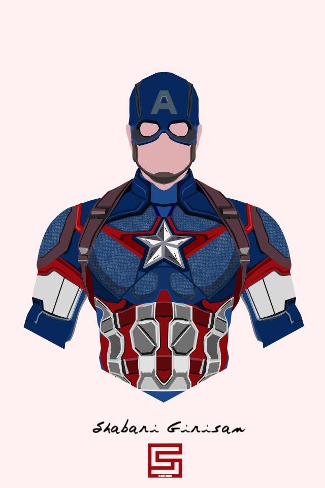 640x960 Captain America Vector Art Marvelstudios