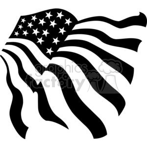 300x300 Black And White Stars And Stripes Usa Flag Clipart Royalty Free