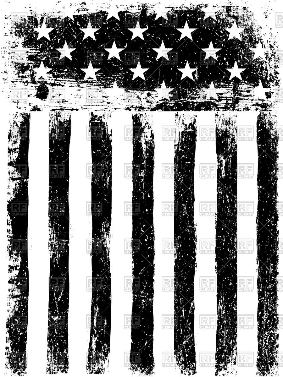 900x1200 Monochrome Photocopy American Flag Background Vector Image