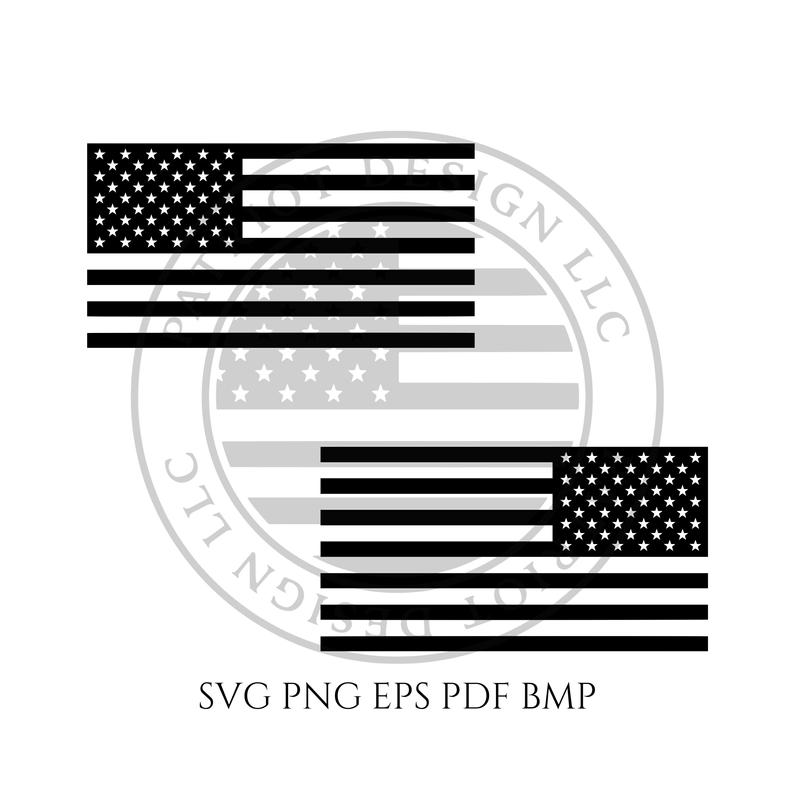794x794 Reverse Flag American Flag Subdued Flag Vector Black And Etsy