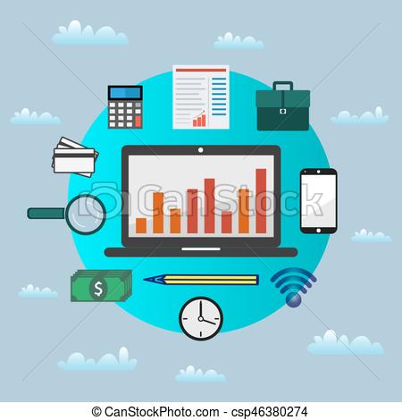 450x470 Vector, Analytics Negocio Plano, Empresa Negocio