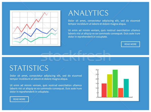 600x446 Analytics And Statistics Card, Vector Illustration Vector