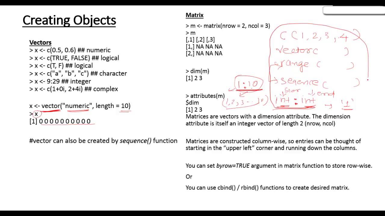 1280x720 Introduction To R Vector And Matrix