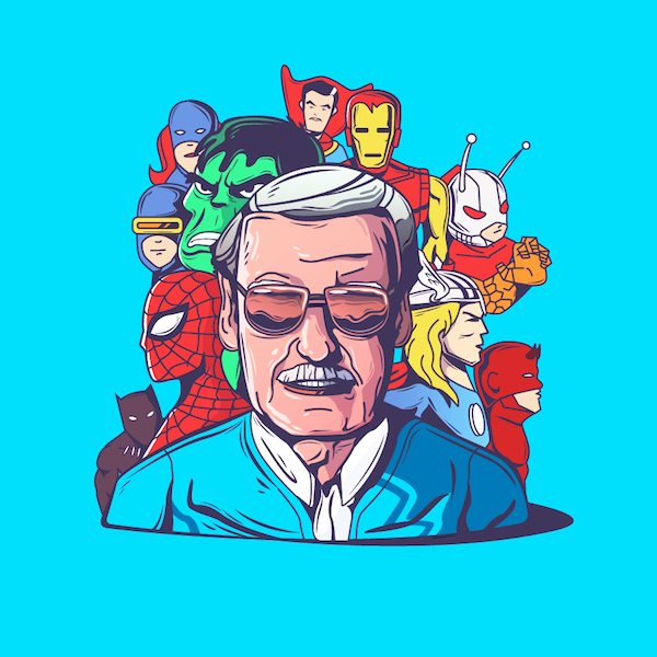 Stan Lee Tribute Illustration On Behance 600x600 Stan Lee Tribute Illustration On Behance