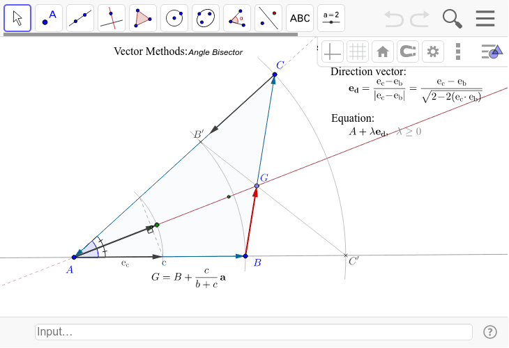 730x500 Vectors Angle Bisector Geogebra