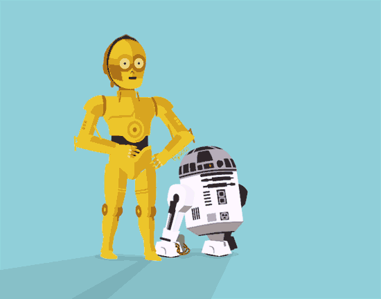 550x431 Starwars Flat Vector Gif