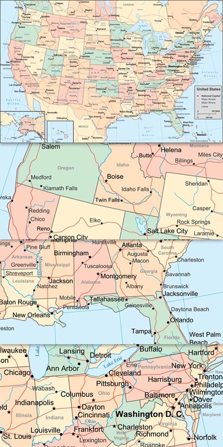 450x900 Us Map Vector