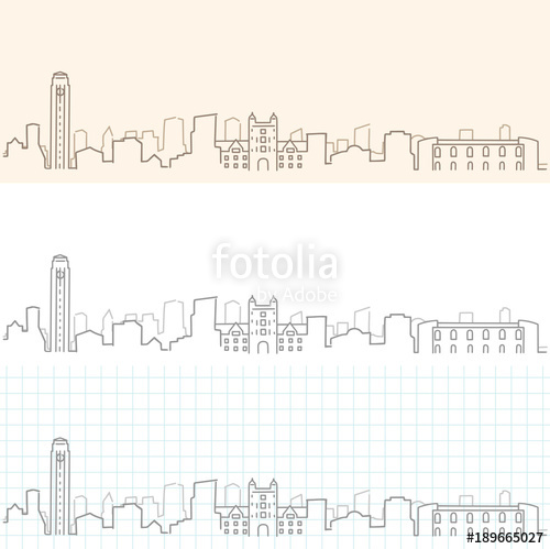 500x499 Ann Arbor Hand Drawn Skyline Stock Image And Royalty Free Vector