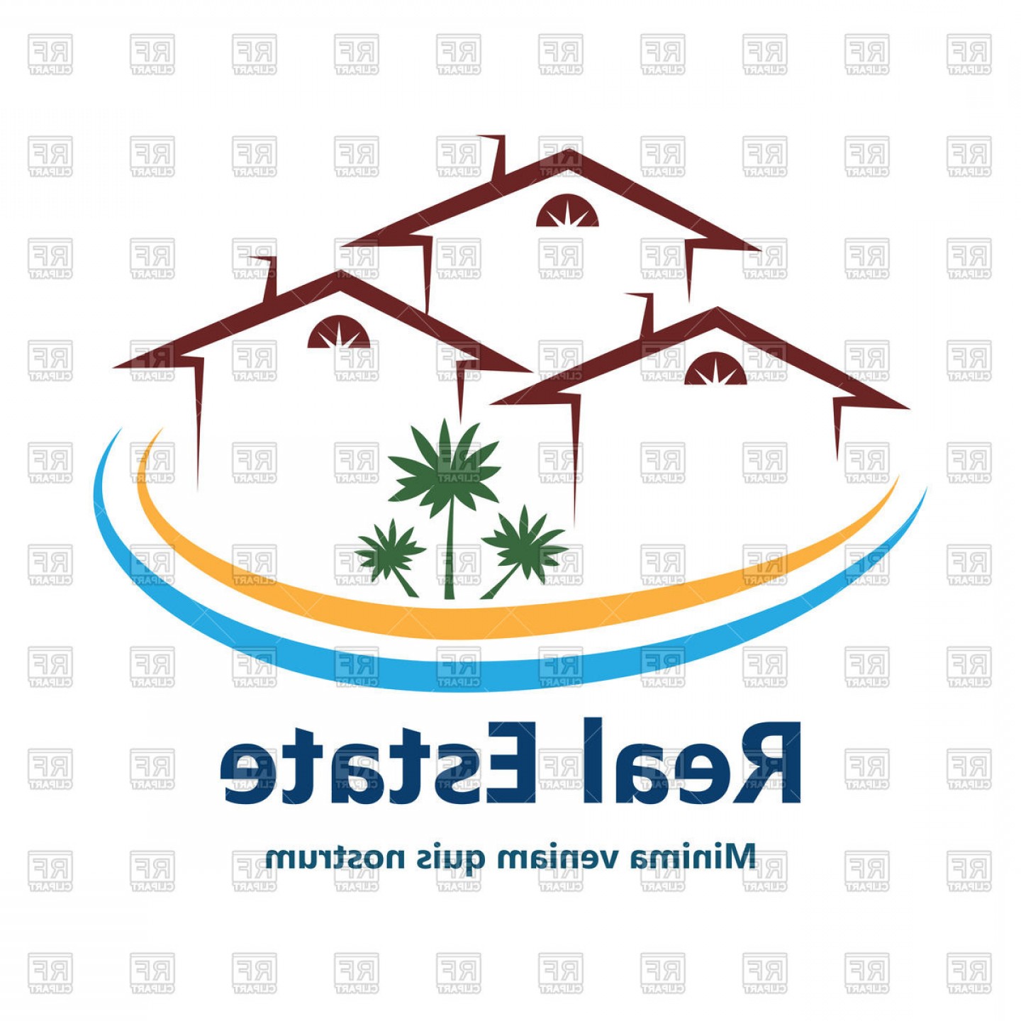 1440x1440 Outline Of House Or Apartments Icon For Real Estate Vector Clipart