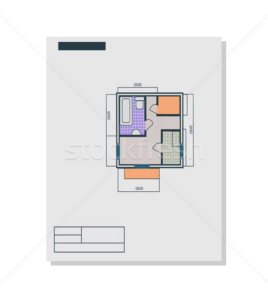 540x600 Apartments Plan Vector Illustration In Flat Style Vector