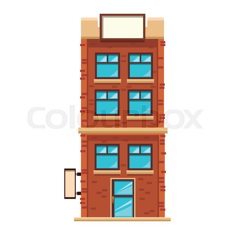 800x800 Apartments Building Cartoon Vector Stock Vector Colourbox