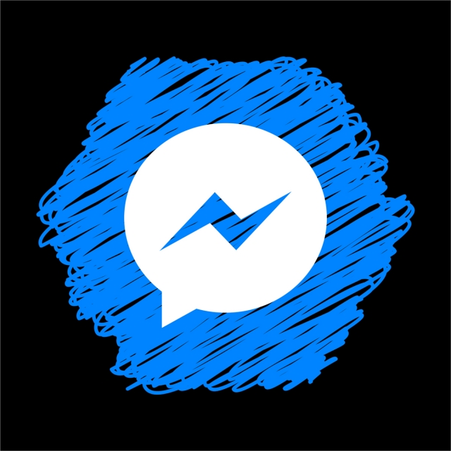 640x640 Messenger Scribble Icon, Messenger, Messenger Logo, App Png