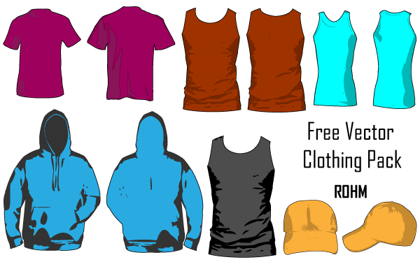 600x375 Free Vector T Shirt Apparel Template Pack