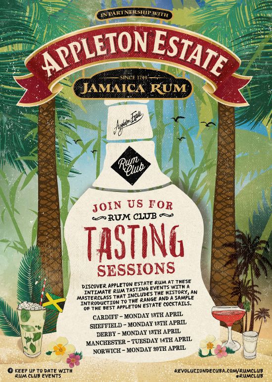 Appleton Estate Rum Poster For Revolucion De Cuba Vector Graphic 550x772 Appleton Estate Rum Poster For Revolucion De Cuba Vector Graphic