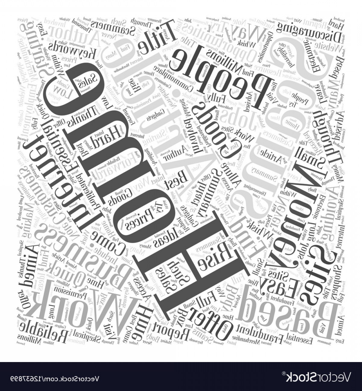 1200x1296 Avoiding Work At Home Employment Scams Word Cloud Vector Handandbeak