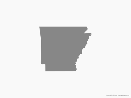 Vector Map Of Arkansas 460x345 Vector Map Of Arkansas