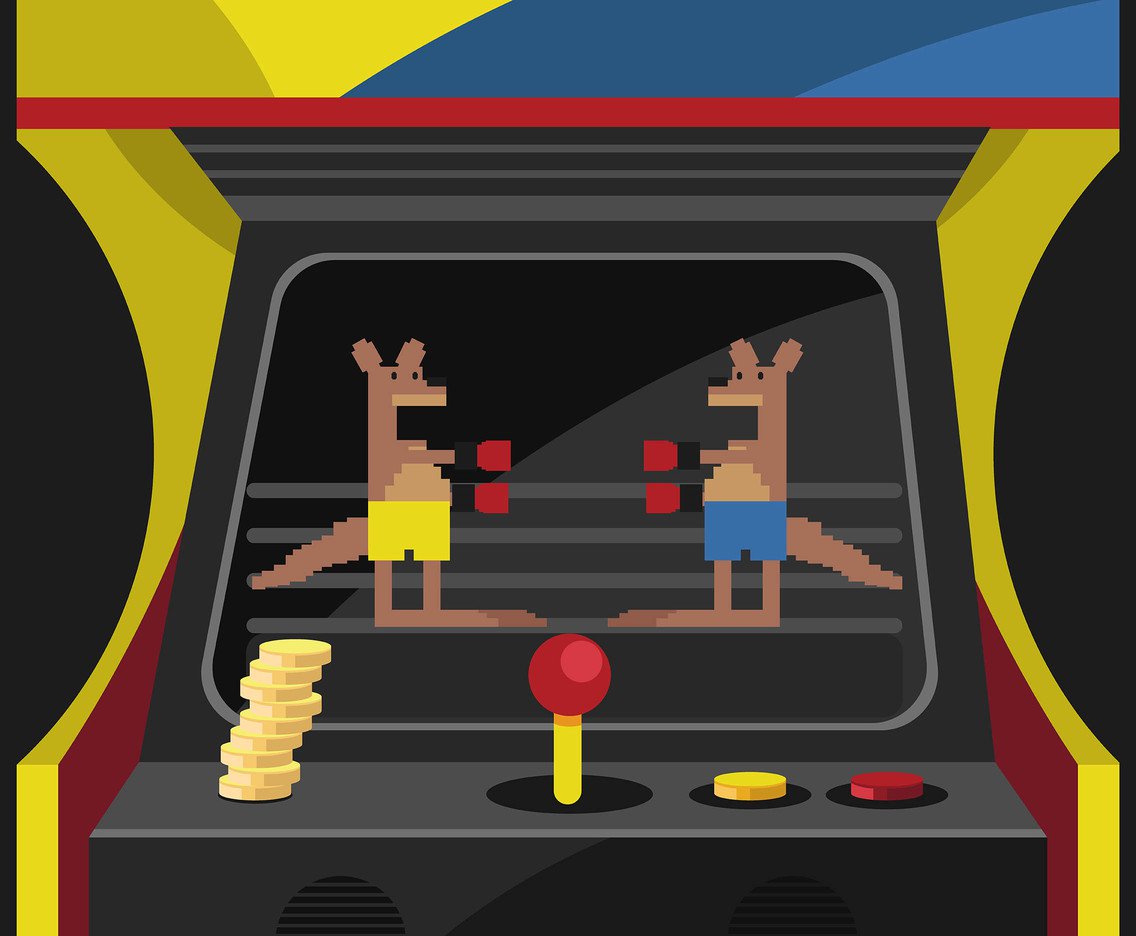 1136x936 Kangaroo Arcade Game Vector Vector Art Graphics