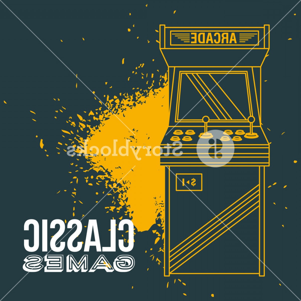 1200x1200 Vector Arcade Games Handandbeak