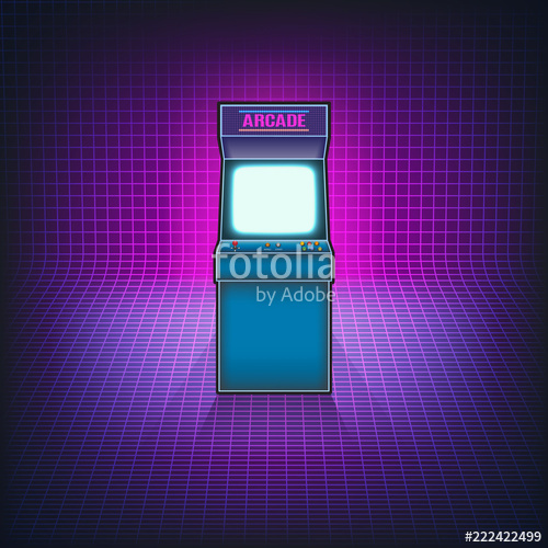 Retro Arcade Game Machine Vector Illustration Stock Image 500x500 Retro Arcade Game Machine Vector Illustration Stock Image