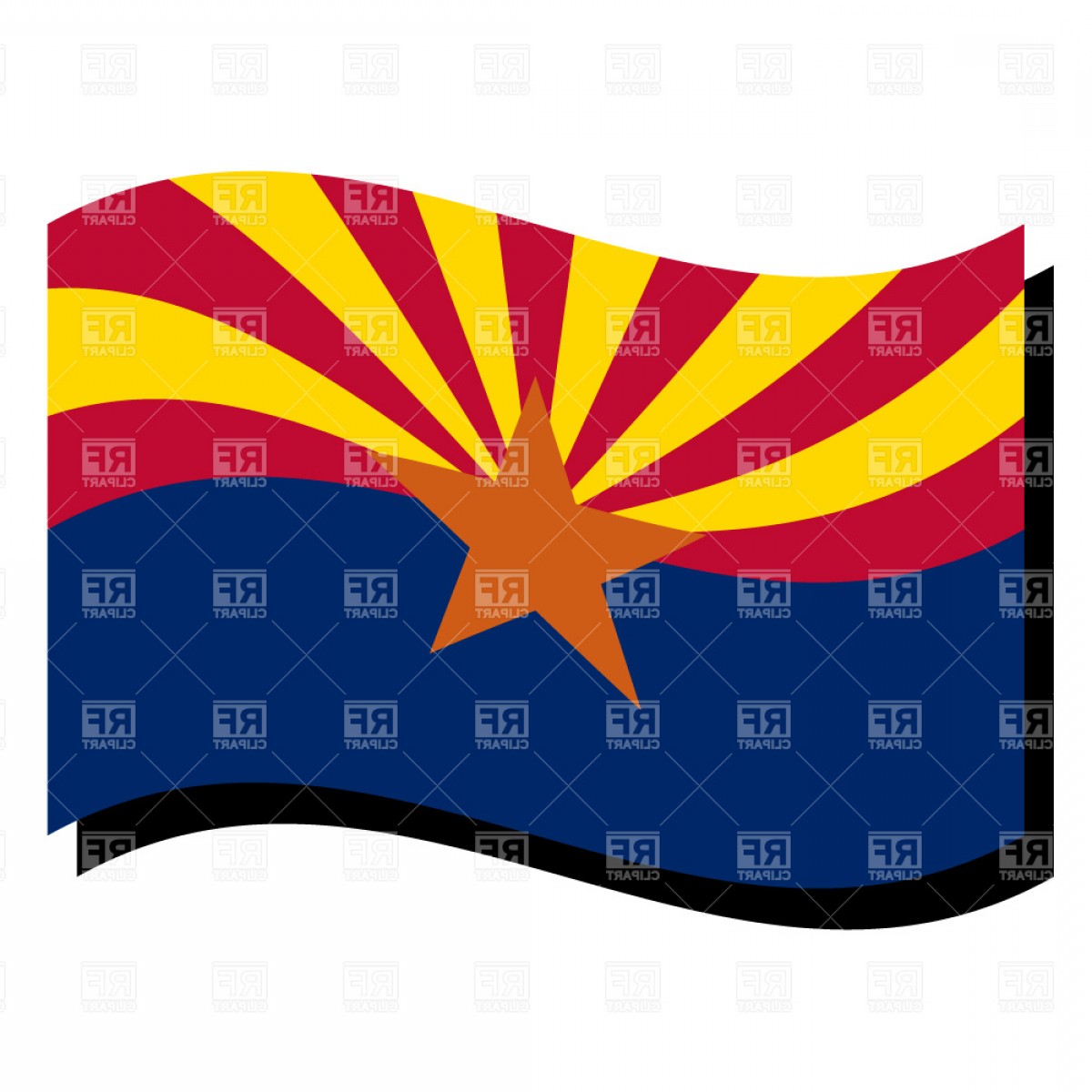 1200x1200 Arizona State Flag Vector Clipart Createmepink